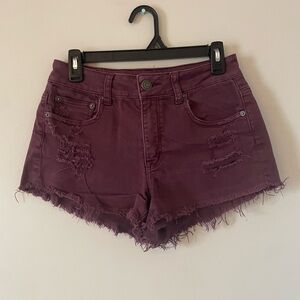 Burgundy American Eagle Outfitters jeans shorts- Size 4